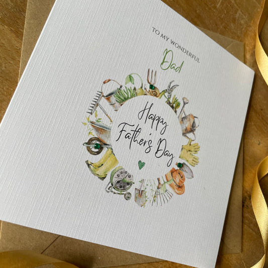Personalised Father's Day Card - Gardening Card - Father's Day Gift Card - any name