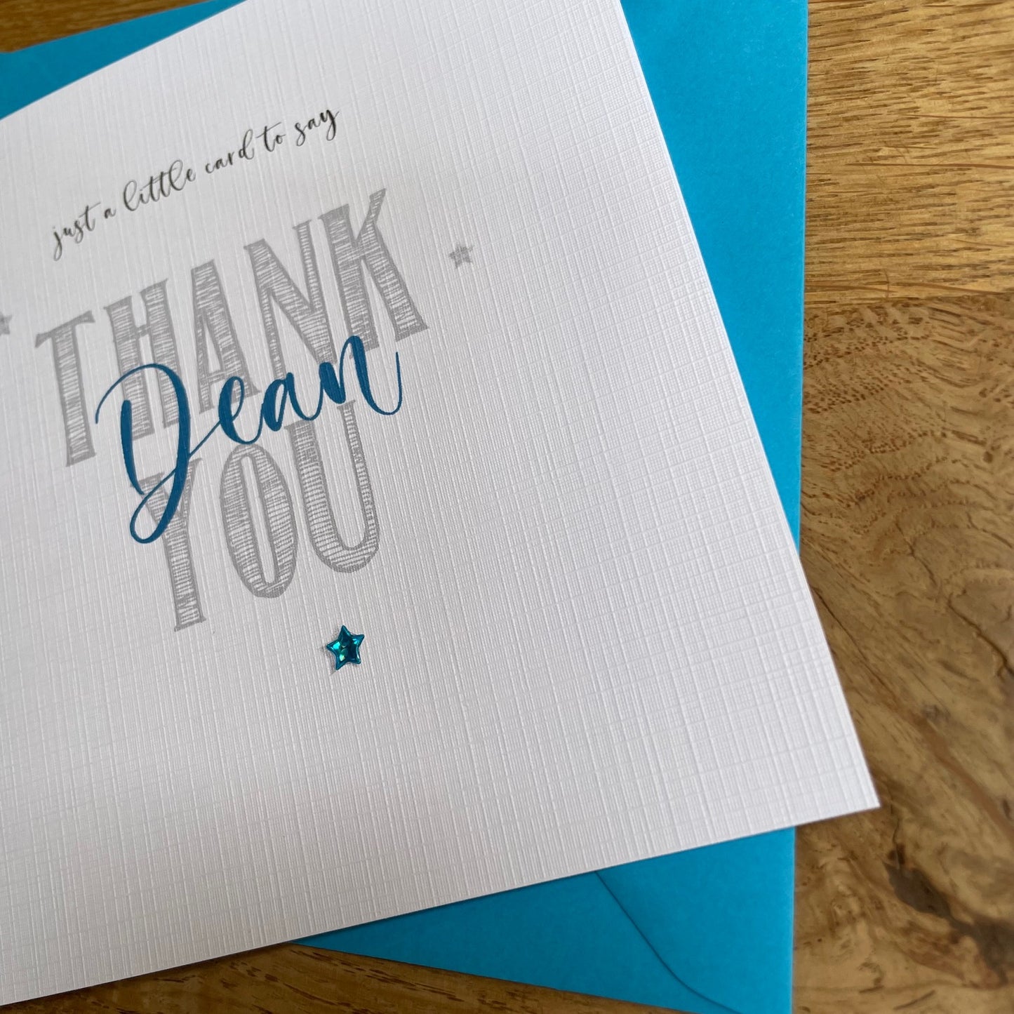 Personalised Thank You Card - Large Thank You with Name