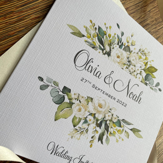 Personalised Wedding Invitation - Eucalyptus & Roses - photo 2