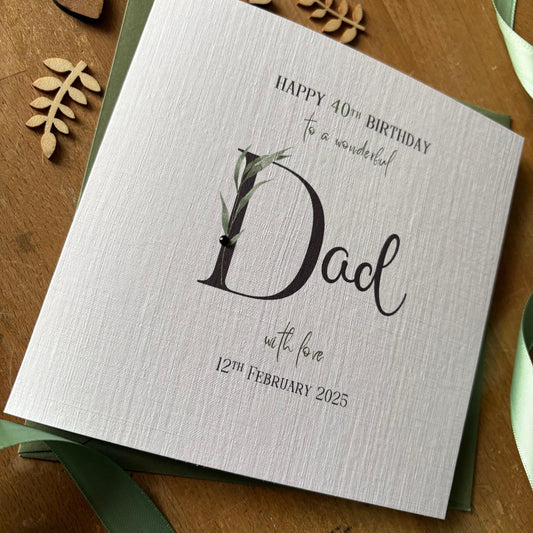 Personalised Birthday Card - Black Botanical Name - photo 2
