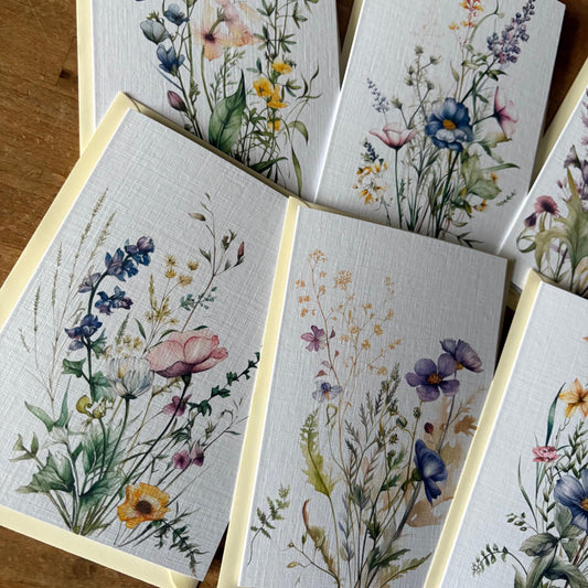 Watercolour Floral Notelets - Six Assorted Cards - photo 2