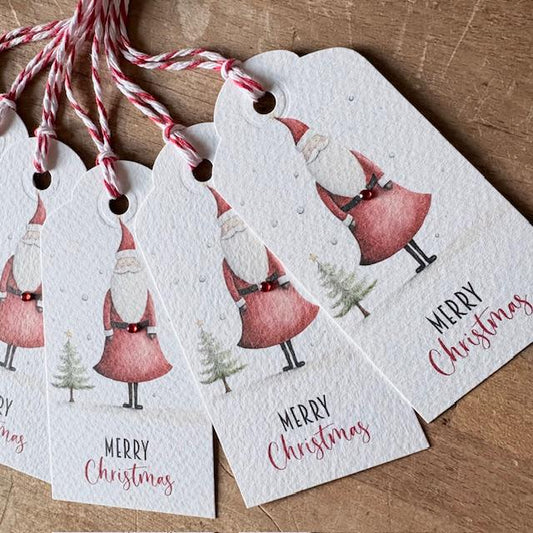 Christmas Gift Tags - Scandi Santa & Tree, Pack of 6 - photo 2