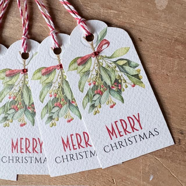 Christmas Gift Tags - Berries & Mistletoe, Pack of 6 - photo 4