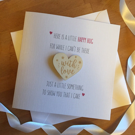 Thinking of You - With Love Pocket Hug - Personalised, Handmade - Mum, Dad, Nan, Grandad, Daughter, Son