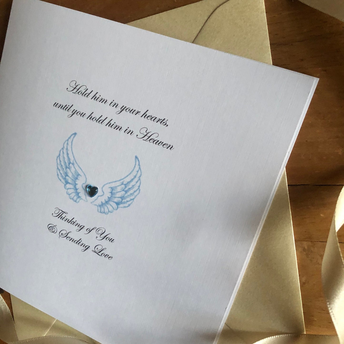 Baby, Child Loss Sympathy Card - Blue Wings - Condolence Card, Bereavement Miscarriage Stillbirth