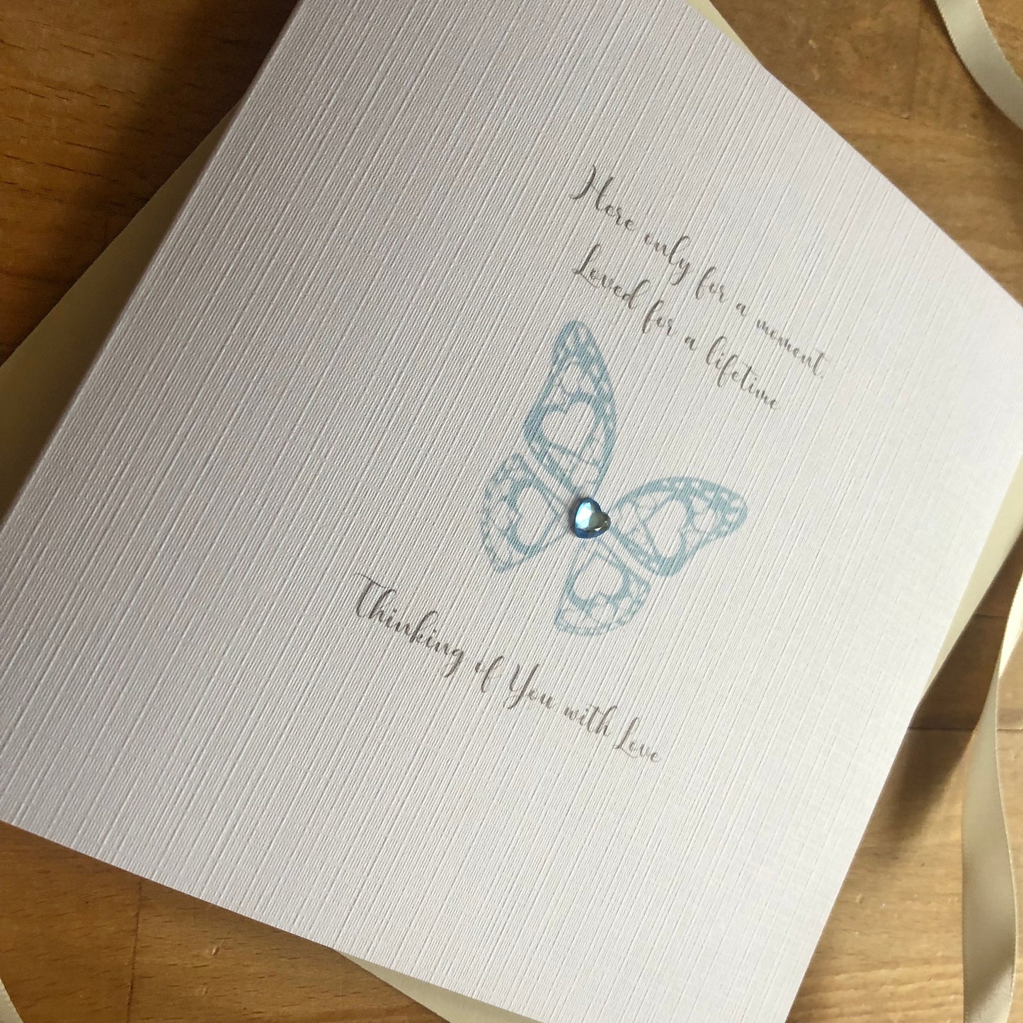 Personalised Blue Butterfly Miscarriage, Baby Loss Sympathy, Condolence, Thinking of You, Stillbirth