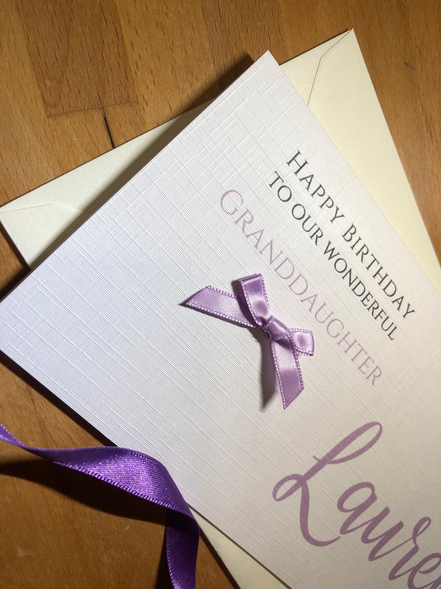 Birthday Money / Gift Voucher Wallet - Personalised - Lilac Butterflies