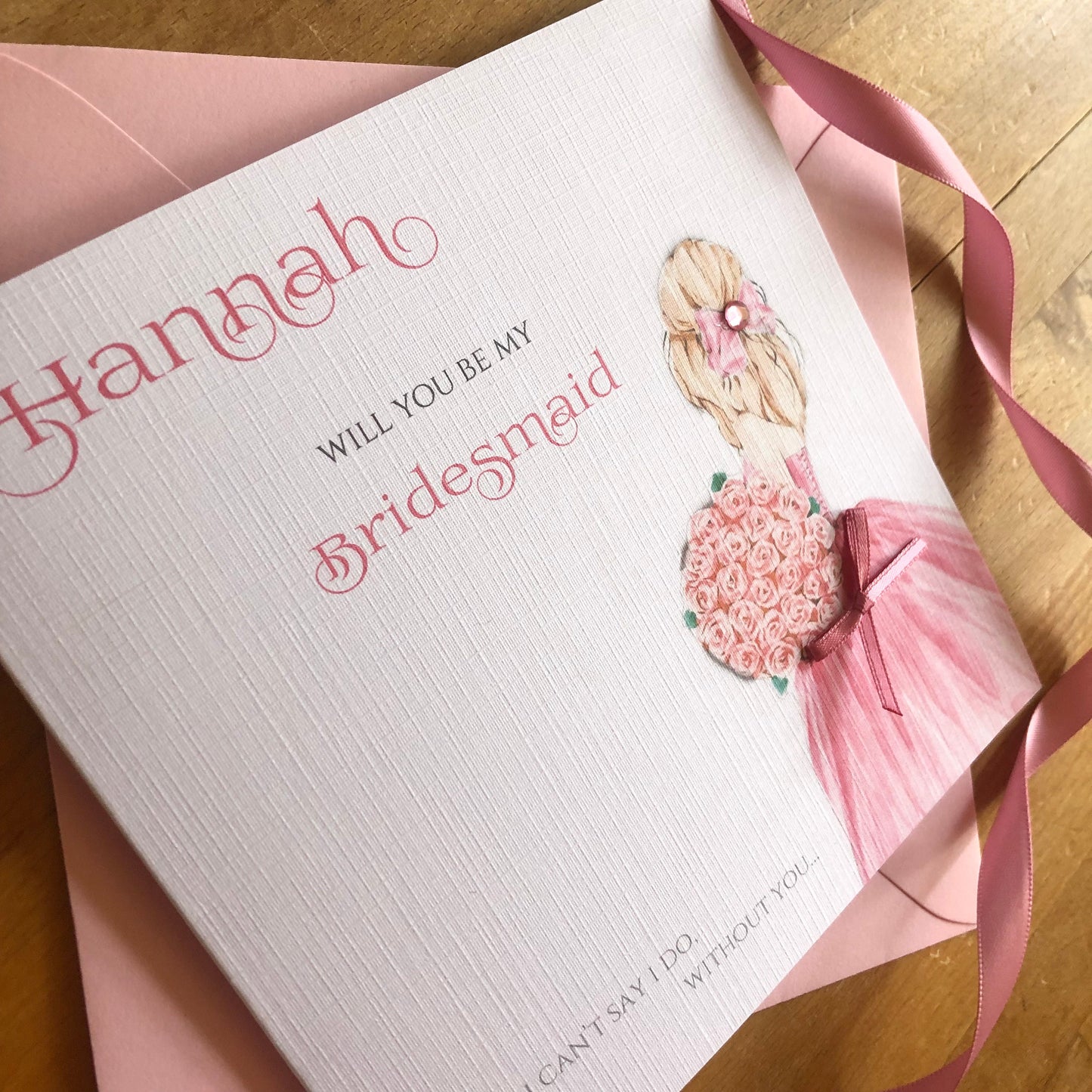 Will You be My Bridesmaid, Personalised Bridesmaid Proposal Card, Maid of Honour, Flower Girl