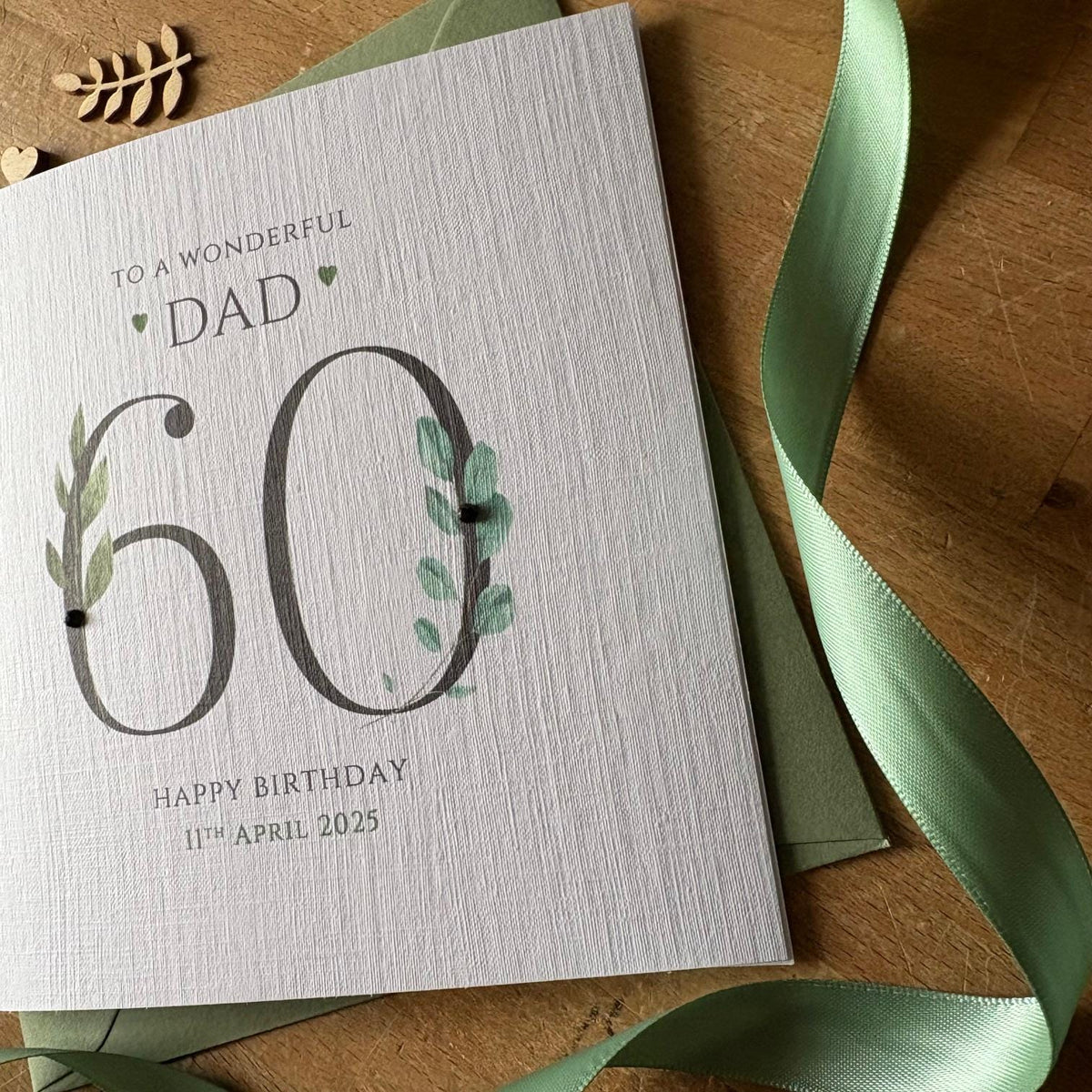 Personalised Birthday Card - Black Botanical Numbers