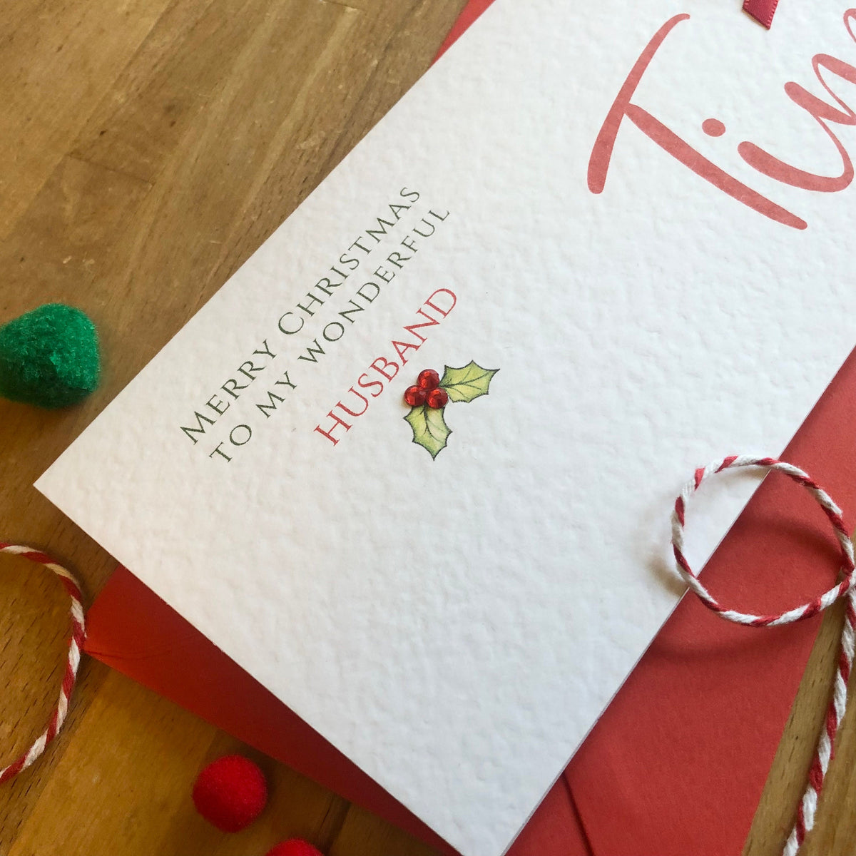 Personalised Christmas Money Wallet - Name & Festive Balloon - photo 3