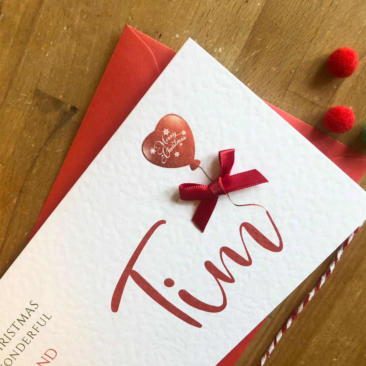Personalised Christmas Money Wallet - Name & Festive Balloon - photo 4