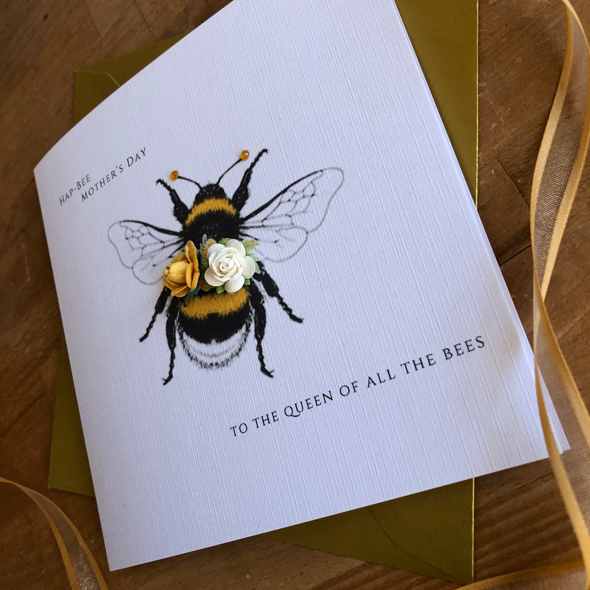 Personalised Mother’s Day Card - Floral Bumblebee - photo 3