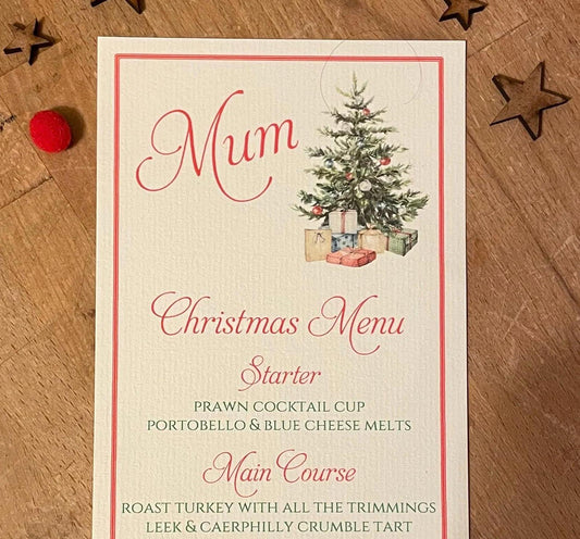 Personalised Christmas Menu Cards - Crystal-Topped Tree - photo 2