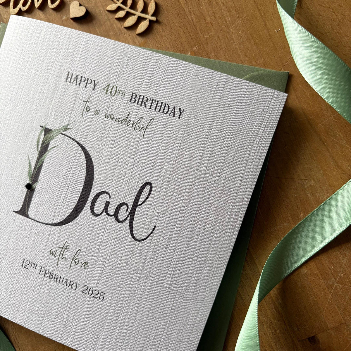 Personalised Birthday Card - Black Botanical Name - photo 4