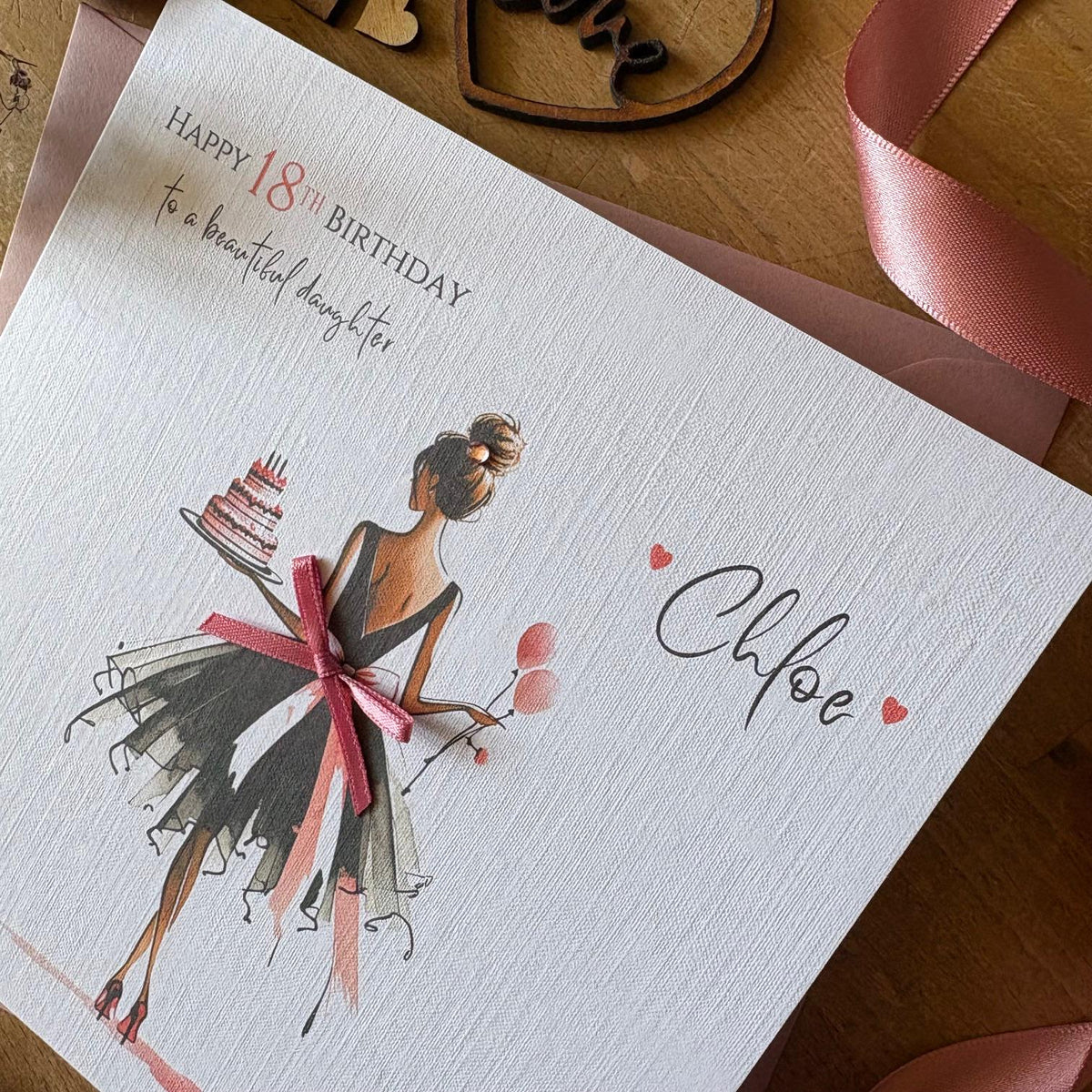 Personalised Birthday Card - Little Black Dress & Balloons - photo 4