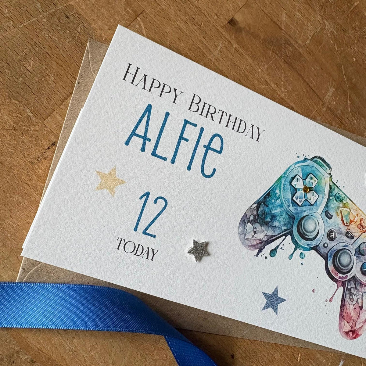 Personalised Birthday Money Wallet - Games Controller & Stars - photo 3