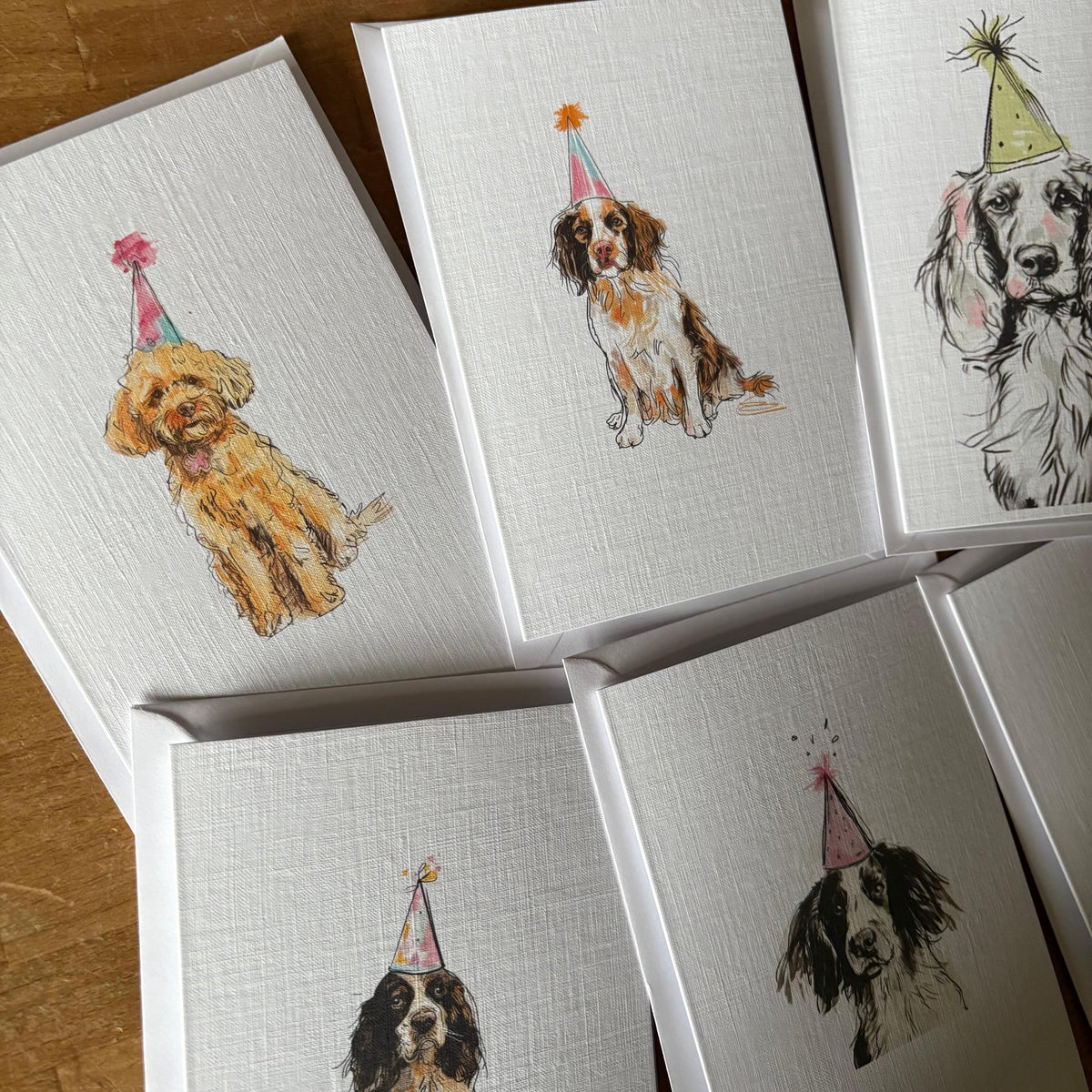 Watercolour Spaniel Notelets - Six Celebration Designs - photo 5