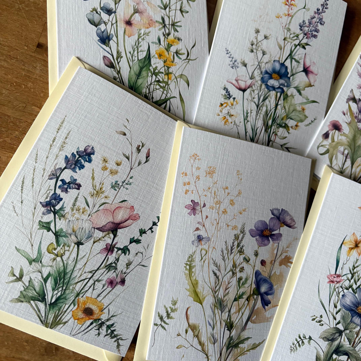 Watercolour Floral Notelets - Six Assorted Cards - photo 2