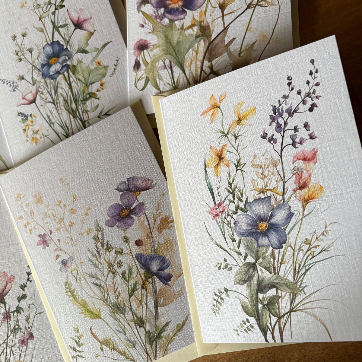 Watercolour Floral Notelets - Six Assorted Cards - photo 3