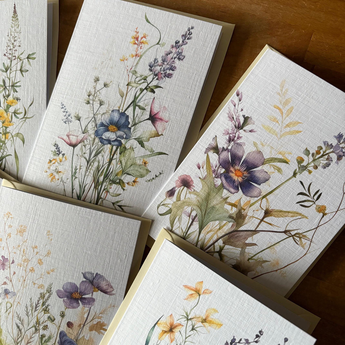 Watercolour Floral Notelets - Six Assorted Cards - photo 4