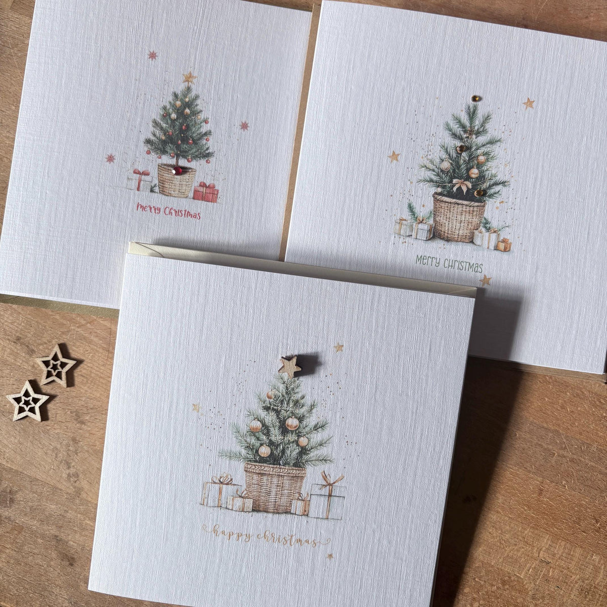 Watercolour Christmas Tree Cards - Three Designs - photo 2