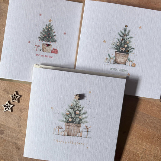 Watercolour Christmas Tree Cards - Three Designs - photo 2