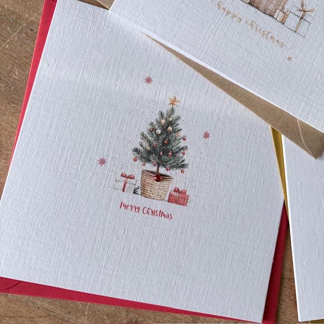 Watercolour Christmas Tree Cards - Three Designs - photo 4