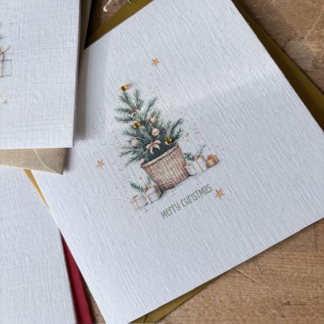Watercolour Christmas Tree Cards - Three Designs - photo 5