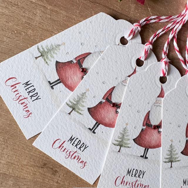 Christmas Gift Tags - Scandi Santa & Tree, Pack of 6 - photo 3