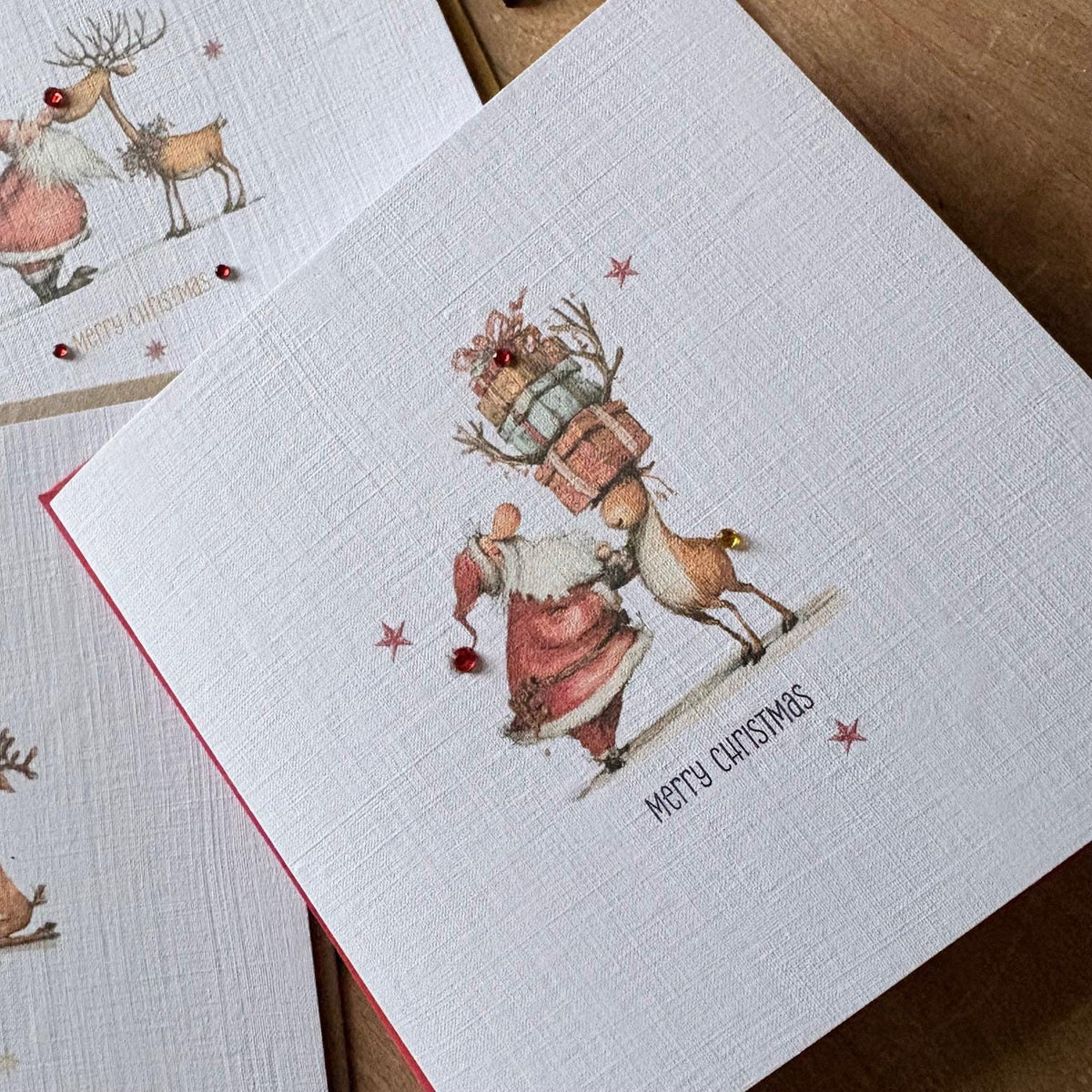 Traditional Santa & Reindeer Christmas Cards - Three Designs - photo 3
