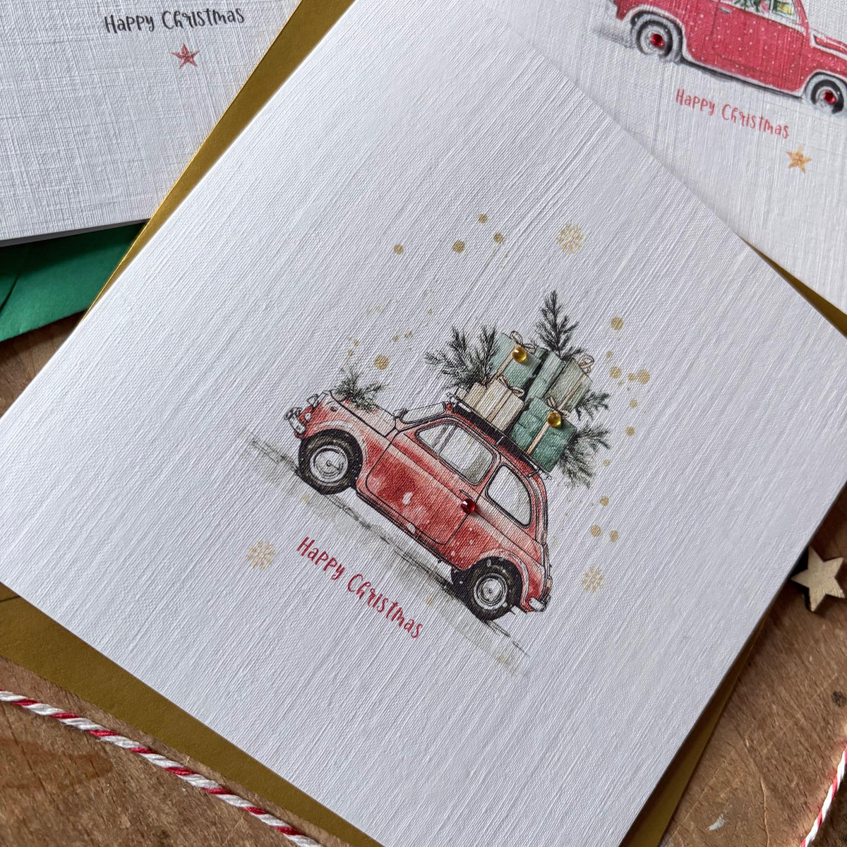 Christmas Car Cards with Crystals - Three Designs - photo 2