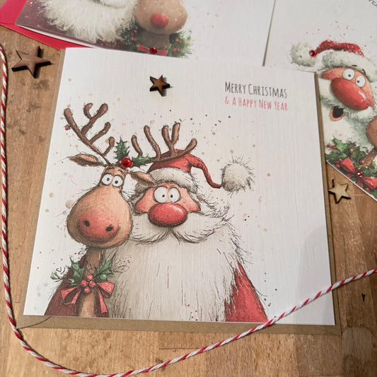 Funny Santa & Reindeer Christmas Cards - Three Designs - photo 2