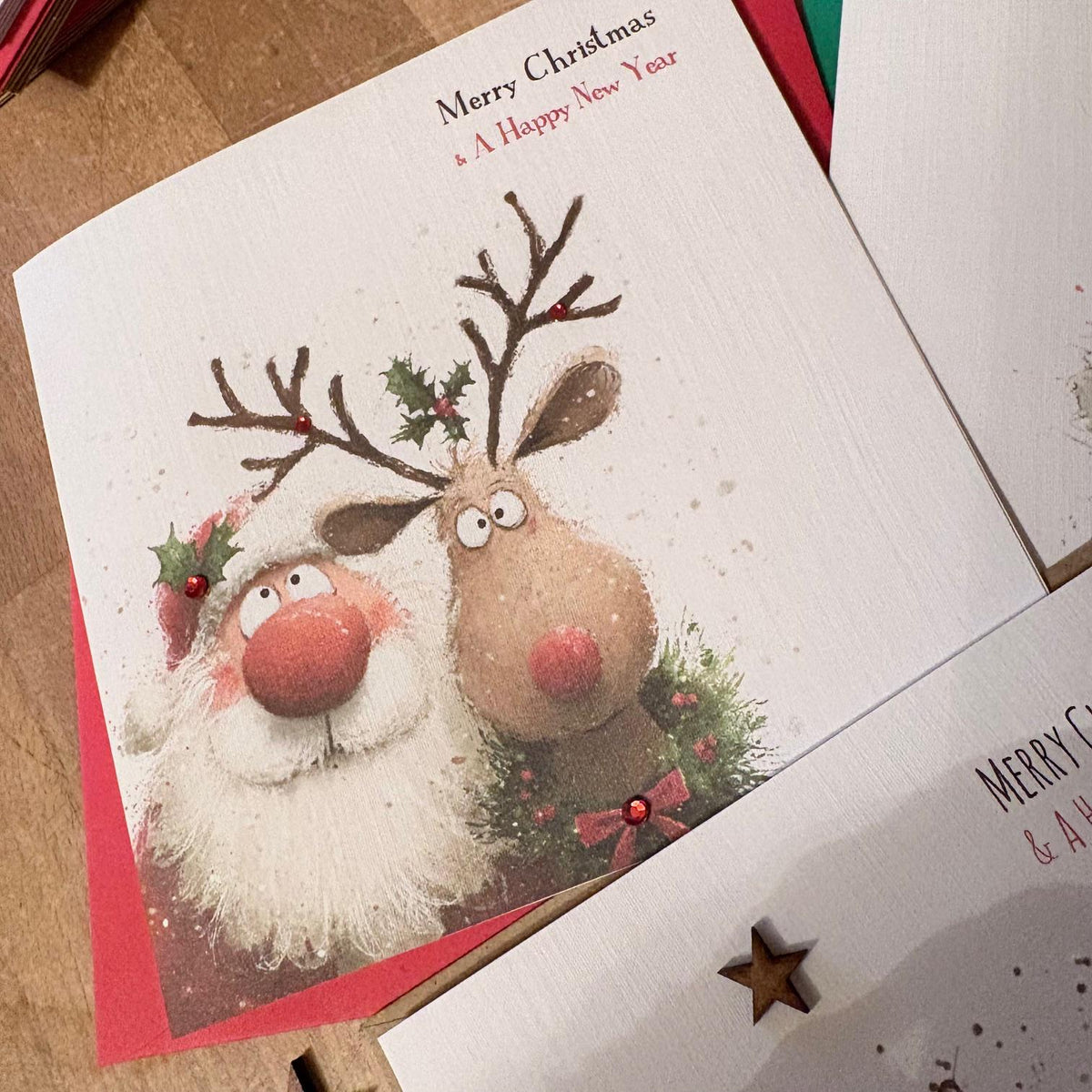 Funny Santa & Reindeer Christmas Cards - Three Designs - photo 4
