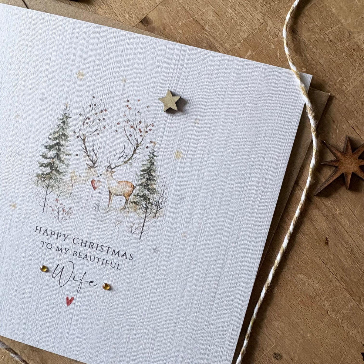 Personalised Christmas Card - Winter Deer for Your Partner - photo 4