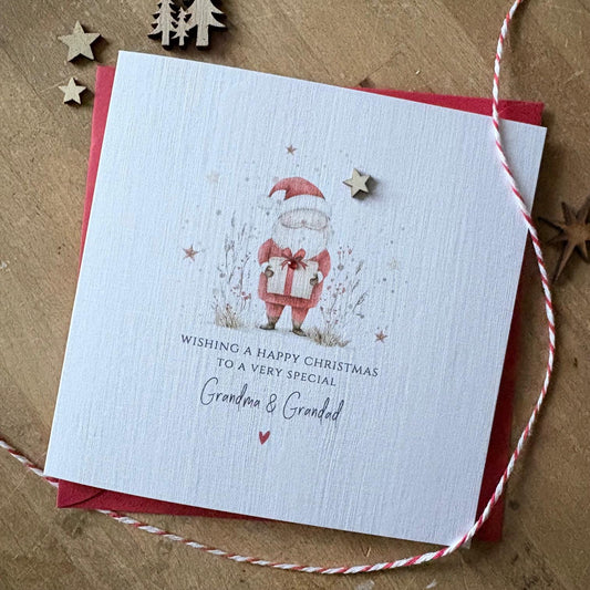 Personalised Christmas Card - Santa & Gift - photo 1