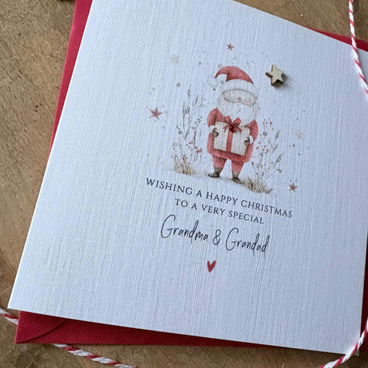 Personalised Christmas Card - Santa & Gift - photo 2
