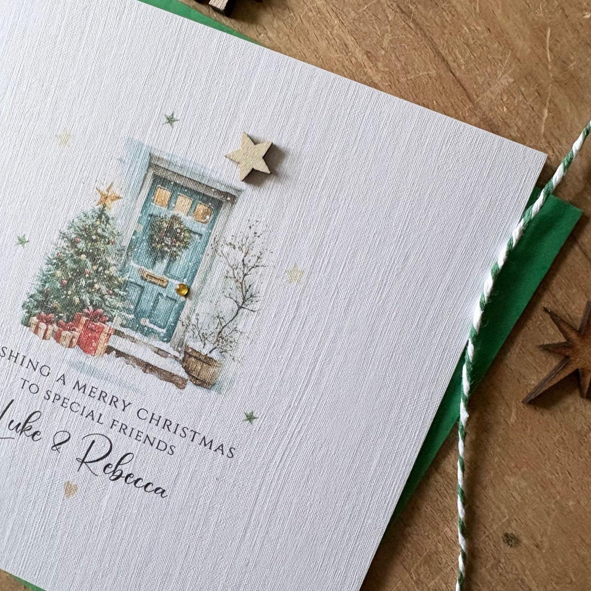Personalised Christmas Card - Festive Door for Special Friends - photo 5