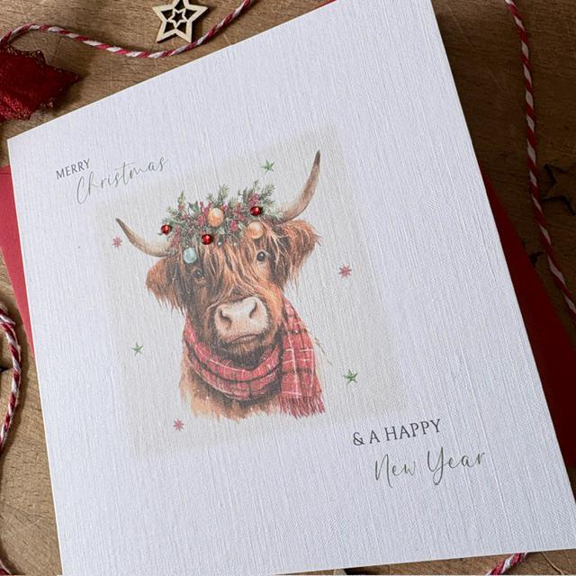 Highland Cow Christmas Cards with Crystals - photo 5