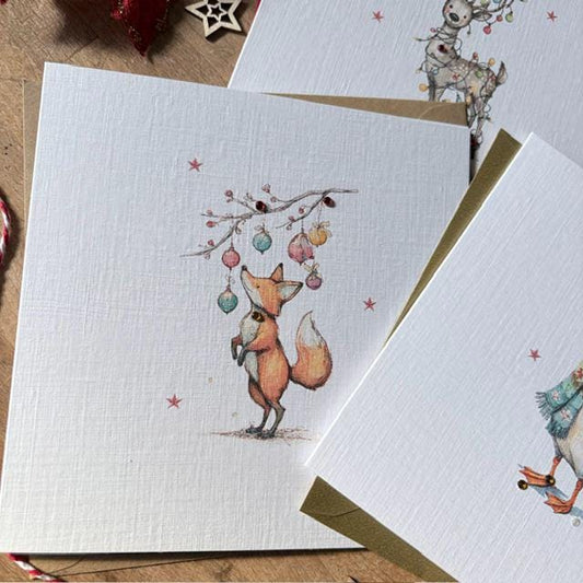 Fox, Goose & Reindeer Christmas Cards - Three Designs - photo 2