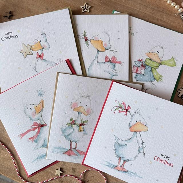Funny Goose Christmas Cards - Six Designs - photo 1