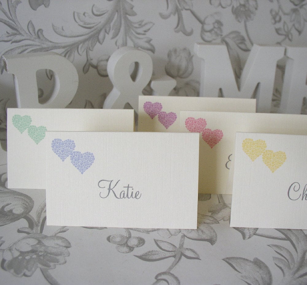 Personalised Wedding Place Cards - Two Hearts of Hearts - photo 2