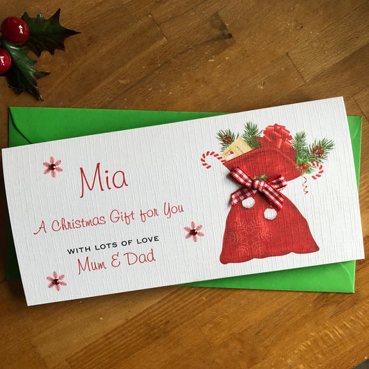 Personalised Christmas Money Wallet - Sack of Presents - photo 1