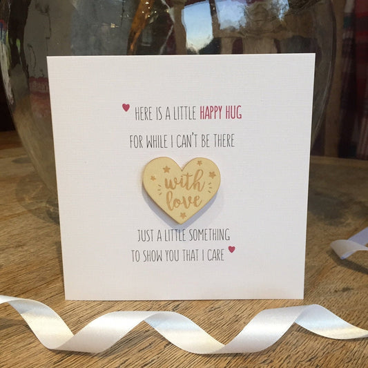 Thinking of You - With Love Pocket Hug - Personalised, Handmade - Mum, Dad, Nan, Grandad, Daughter, Son