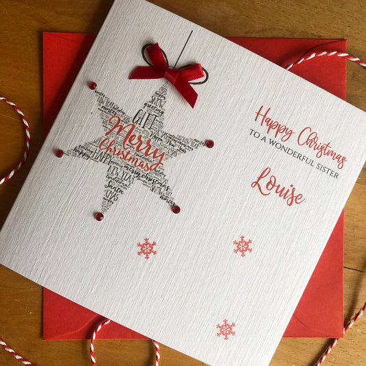 Personalised Christmas Card - Christmas Star