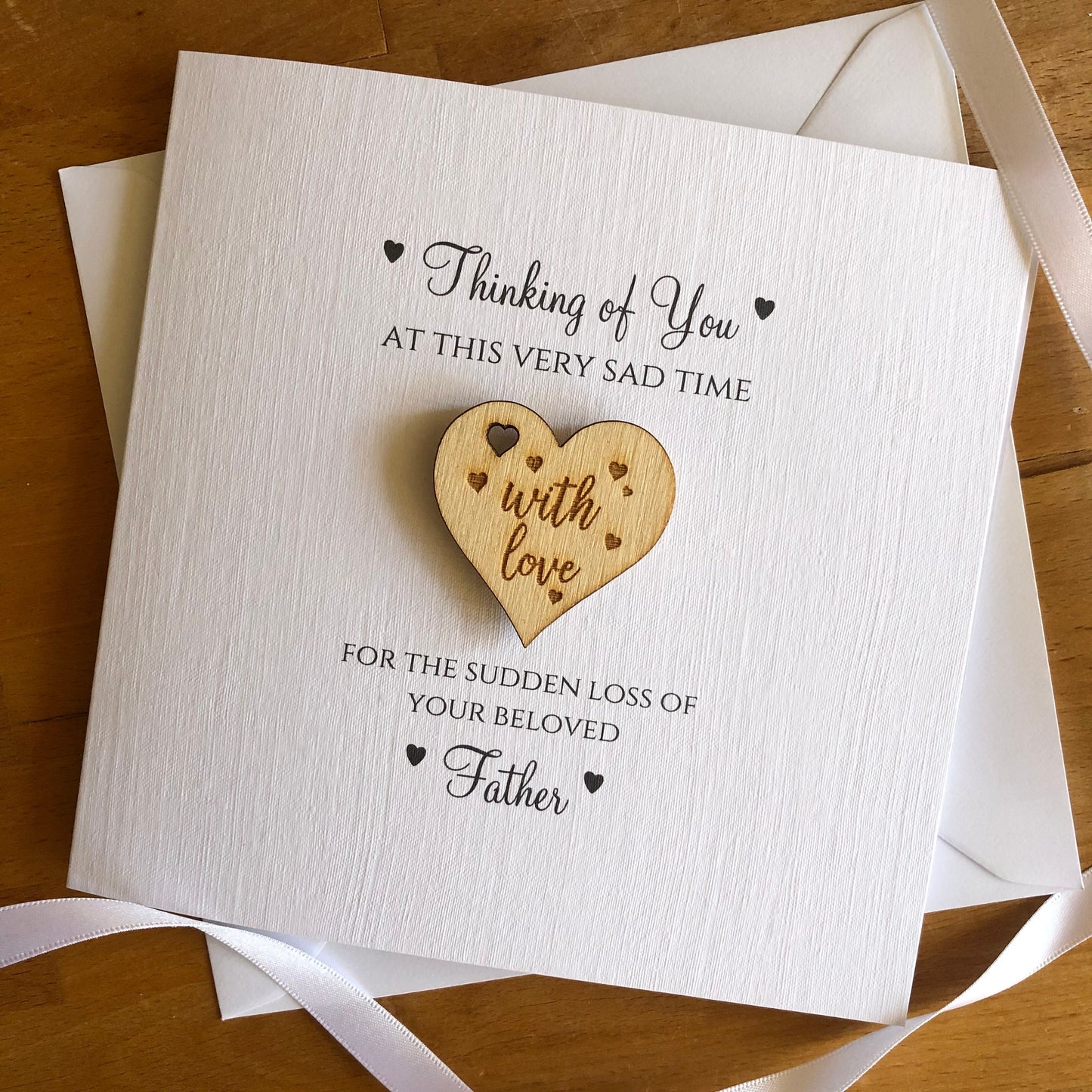 Sympathy, Condolence Card - With Love Hug Token - Thinking of You, Bereavement
