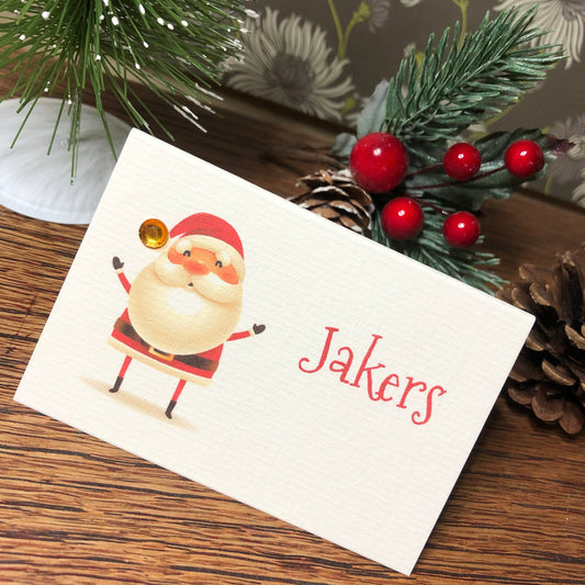 Personalised Christmas Table Name Cards - Santa, Father Christmas