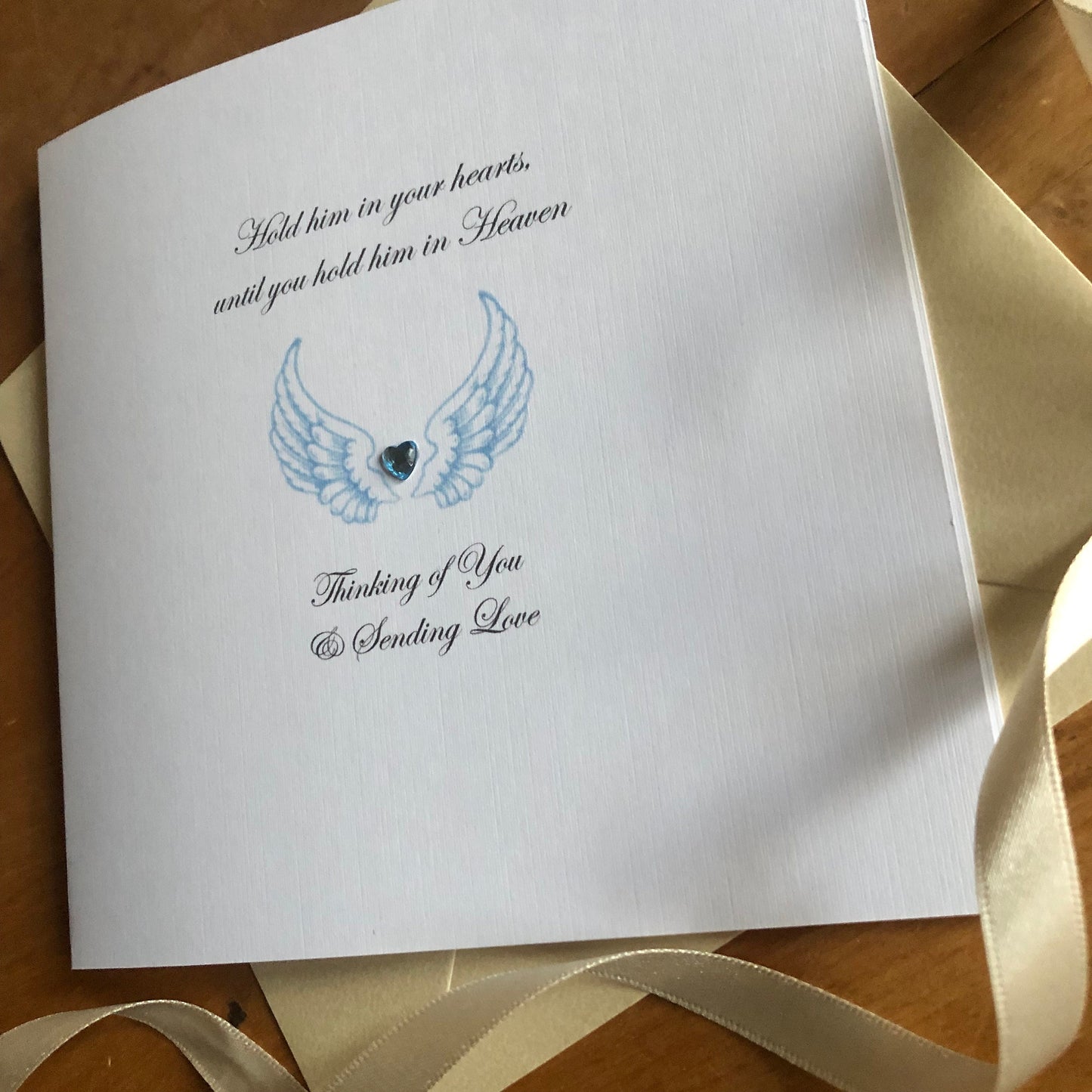 Baby, Child Loss Sympathy Card - Blue Wings - Condolence Card, Bereavement Miscarriage Stillbirth
