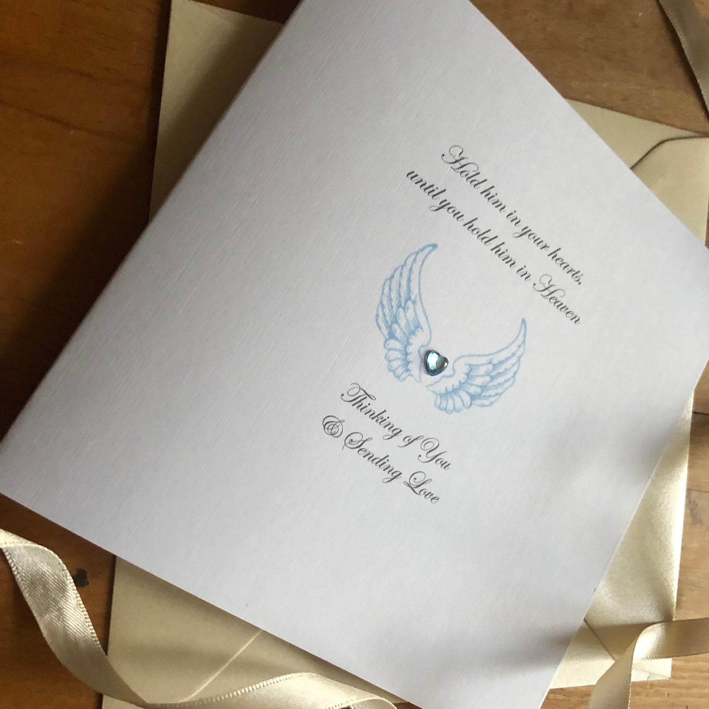 Baby, Child Loss Sympathy Card - Blue Wings - Condolence Card, Bereavement Miscarriage Stillbirth
