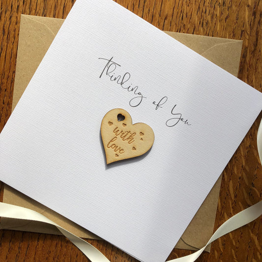 Personalised Thinking of You Card - Pocket Hug Token, Sympathy, Illness, Difficult Times, Bereavement