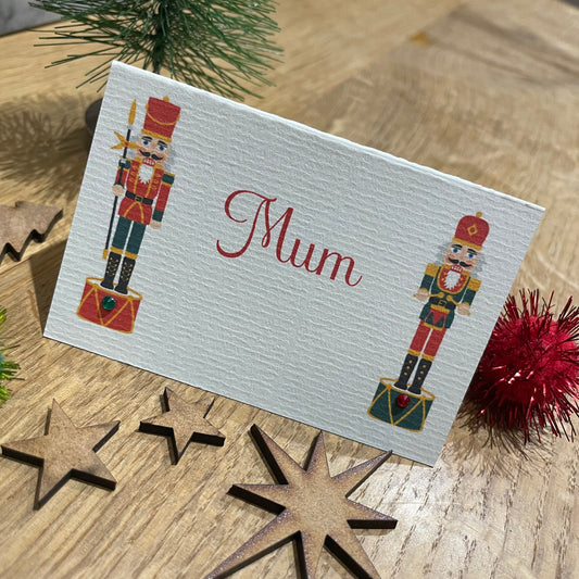Personalised Christmas Table Name Cards - Nutcracker Place Cards